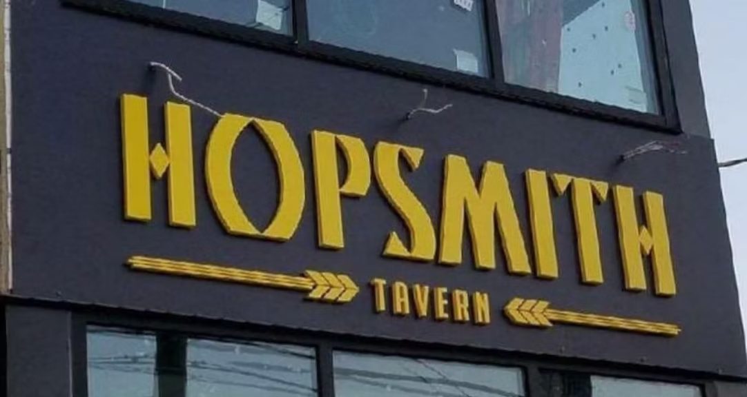 Dimensional storefront letters for a restaurant and tavern