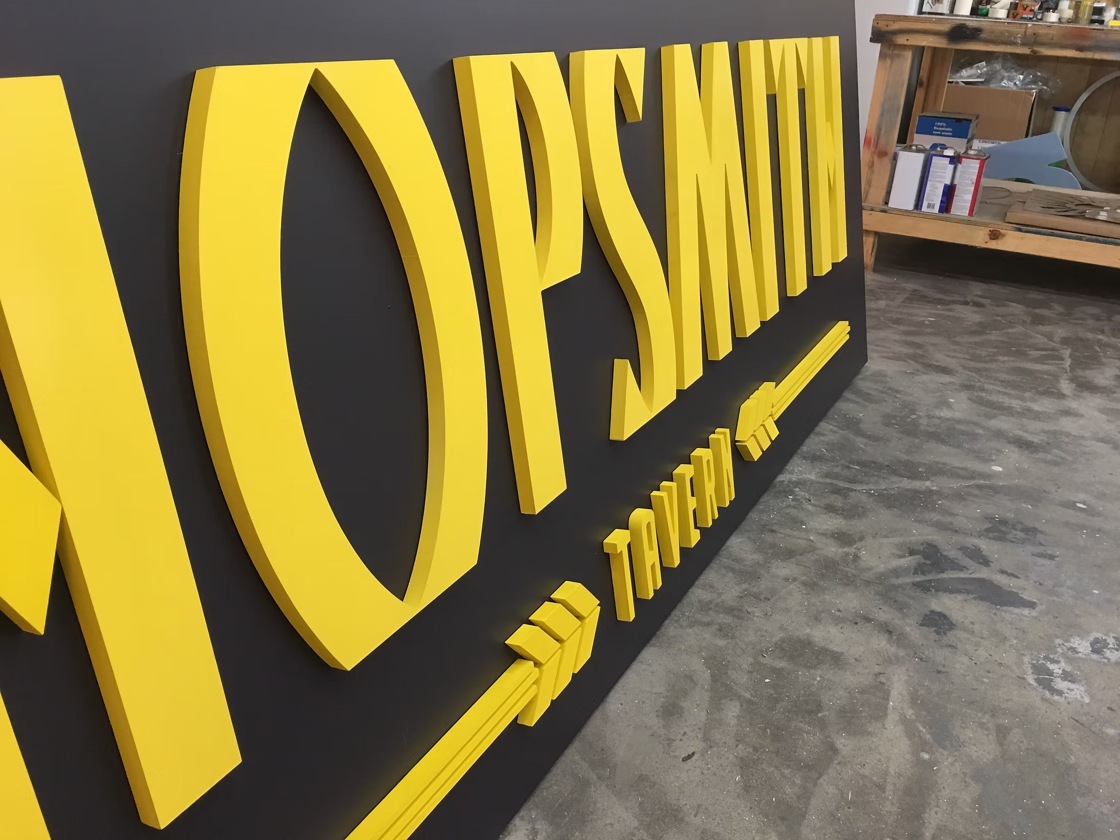 Large dimensional storefront letters