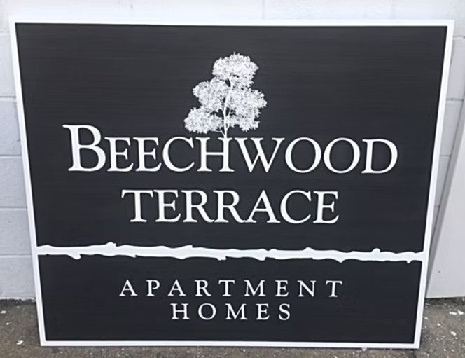 Apartment community identification sign
