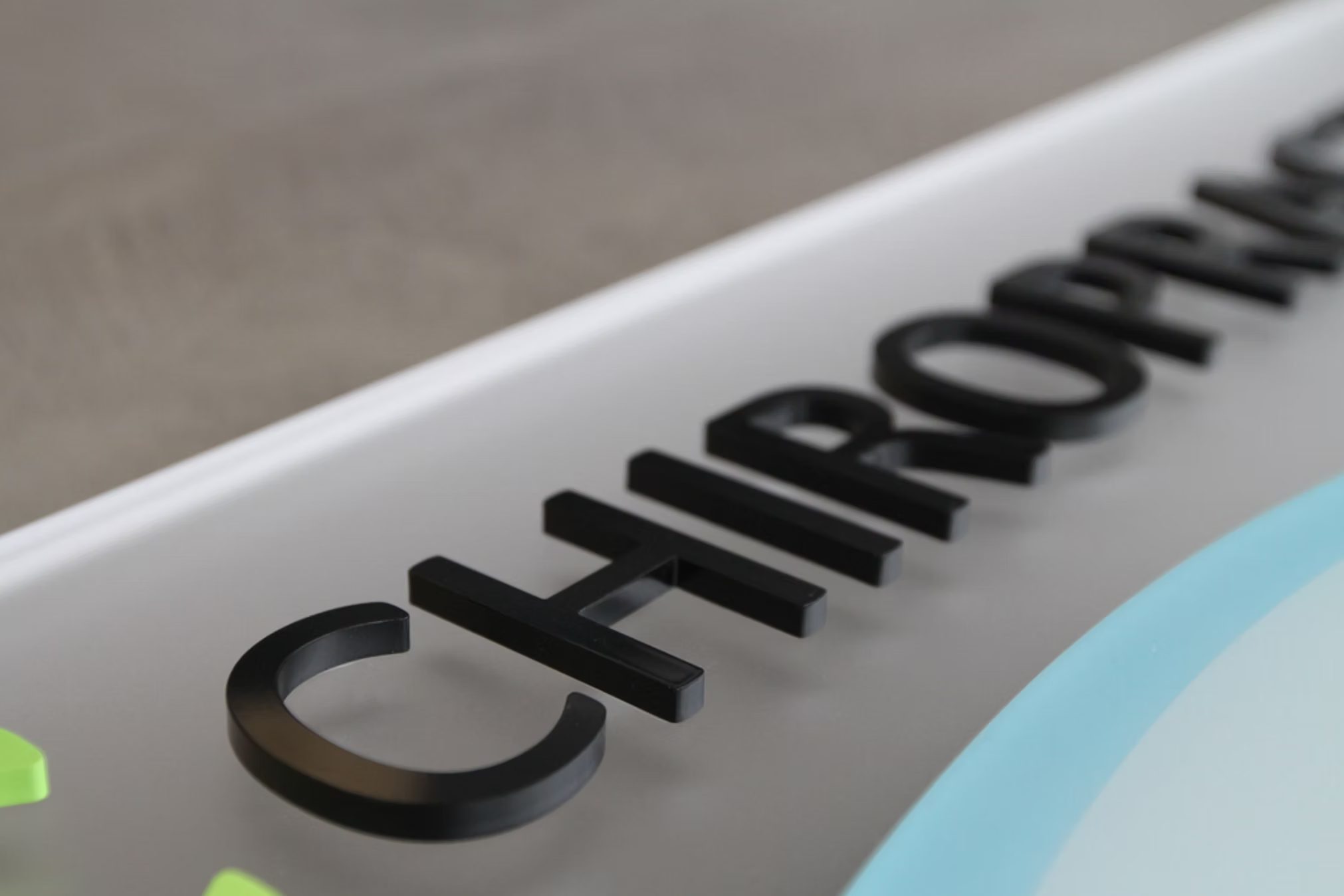 Flat-cut acrylic business letters